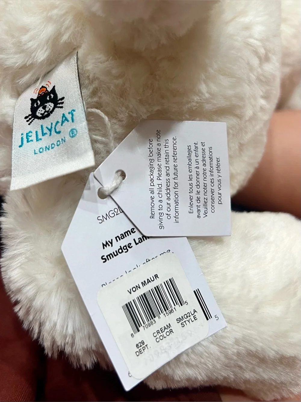 NWT Jellycat Smudge Lamb Retired Collectible Stuffed Animal